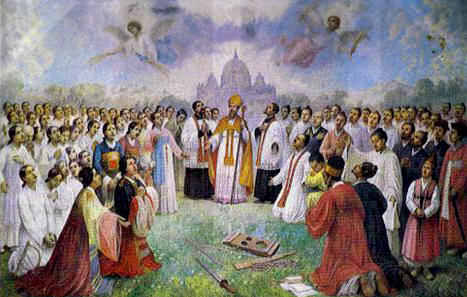 Laurent-Marie-Joseph Imbert and 78 Companions (beatification banner, 05 July 1925)