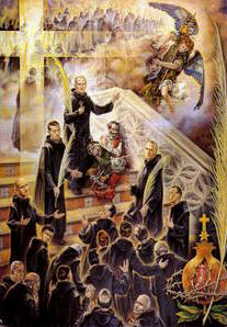 Braulio María Cores Díaz de Cerio, Federico Rubio Alvarez, and 69 Companions (beatification banner)